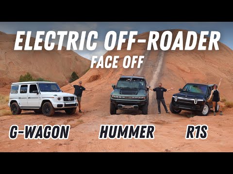 Rivian R1S vs Hummer EV vs Mercedes G580 Off-Road In Moab!