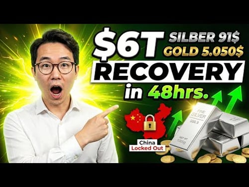 SILBER 91 $, GOLD 5.050 $ — 6-Billionen-$-Erholung in 48 Std., China ausgesperrt