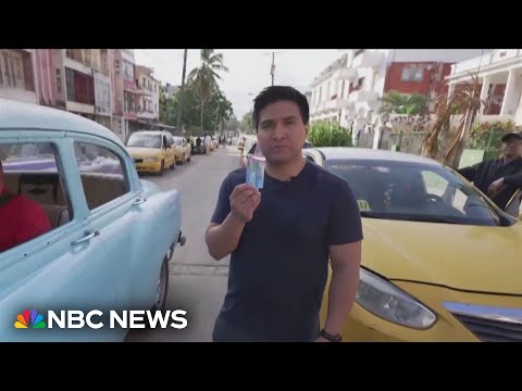 Taxi drivers wait in long fuel lines as Cuba's economic crisis worsens