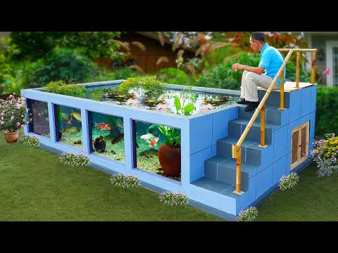 WOW! How my father builds a giant aquarium at home
