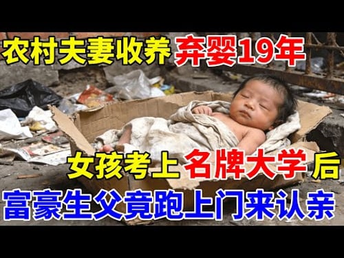 农村父母收养弃婴19年,女孩考上名牌大学后,富豪父母竟跑上门来认亲【人间真情录】