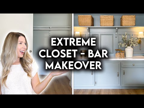 EXTREME CLOSET TO BAR MAKEOVER | DIY THRIFT FLIP TRANSFORMATION