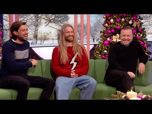 Ricky Gervais , Jack Whitehall & Sam Ryder : The One Show , December 15th 2023