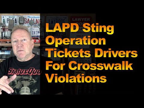 LAPD Sting Operation Tickets Drivers For Crosswalk Violations