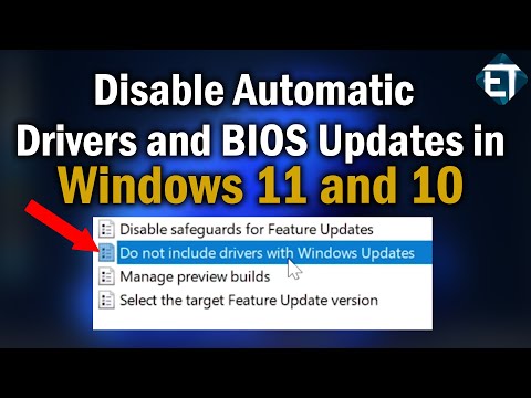 How to Disable Automatic Drivers and BIOS Updates in Windows 11 and 10
