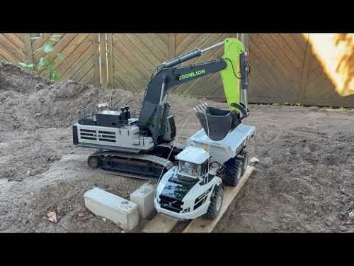 RC Excavator Zoomlion ZE960G, 1/12, when lifting Articulated Truck, 1/14, 23kg