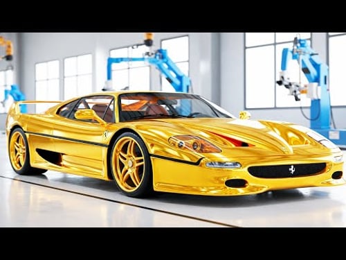 Building a 24k Gold Ferrari F50: Carbon Chassis, F1 V12 Engine & Pushrod Suspension
