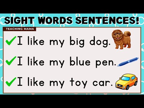 LETβS READ! | I LIKE MY... | SIGHT WORD SENTENCES READING PRACTICE FOR KIDS | TEACHING MAMA