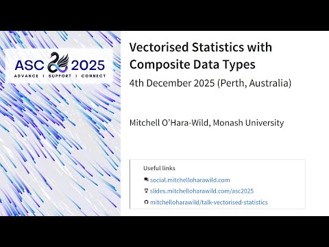 Vectorised Statistics with Composite Data Types (ASC 2025)