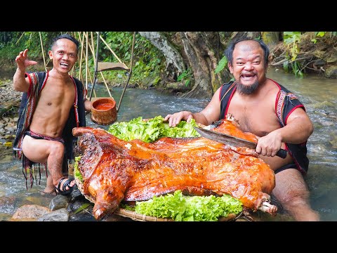 Whole Pig Roasting | Build a Whole Pig Roasting Oven | Dwarf Food Pig Roasting Recipe