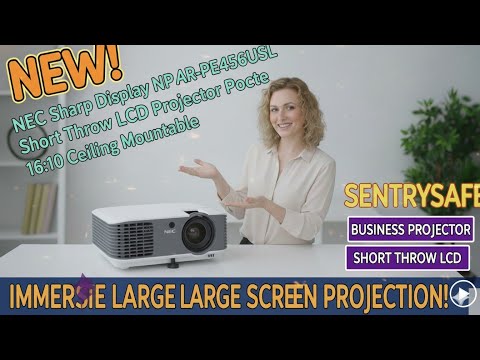 NEC Sharp Display NP-PE456USL Short Throw LCD Projector 16:10 Ceiling Mountable