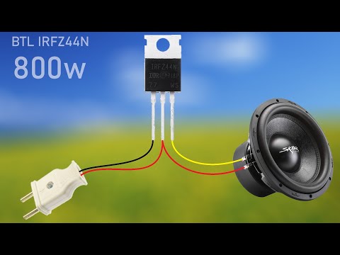 DIY Powerful Ultra Bass Amplifier BTL Z44N MosFet, Upgrade Power to 800w