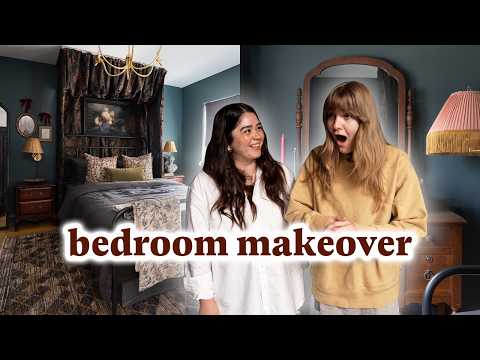 Whimsical Dark Academia Bedroom Makeover | DIY Canopy Using IKEA