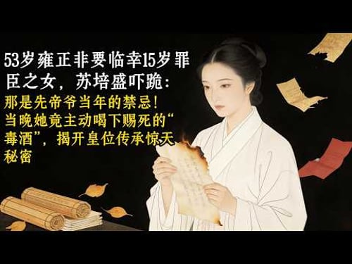 53岁雍正非要临幸15岁罪臣之女,苏培盛吓跪:那是先帝爷当年的禁忌!当晚她竟主动喝下赐死的“毒酒”,揭开皇位传承惊天秘密