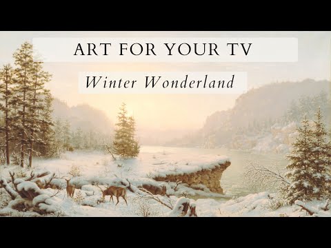 Calming Vintage Winter Screensaver | TV Art Slideshow | Peaceful Snowy Scenes | 1Hr 4K HD Paintings