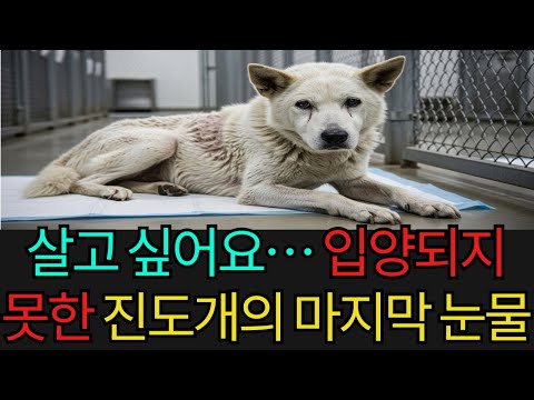 “살고 싶어요!” 입양되지 않아 보호소에서 안락사 선고를 받은 진도개의 눈물.