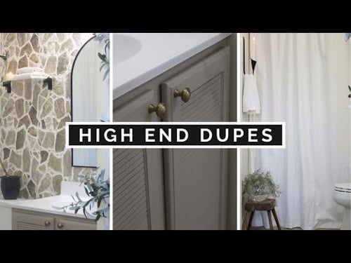 HIGH END VS THRIFT STORE | DIY BATHROOM MAKEOVER | DIY THRIFT FLIPS | DIY ACCENT WALL