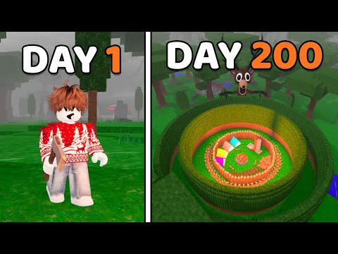 200 Days to Build The SAFEST BASE in 99 Nights in the Forest!