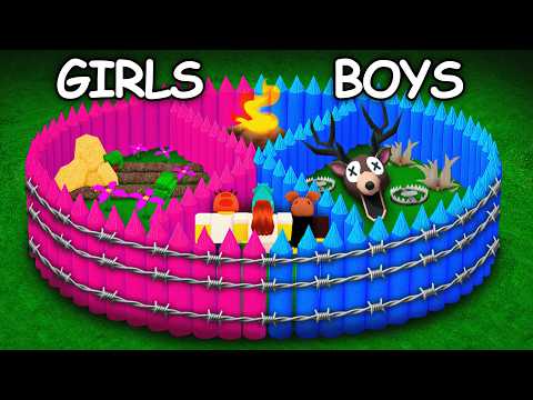 Girls vs Boys Base in 99 Nights!