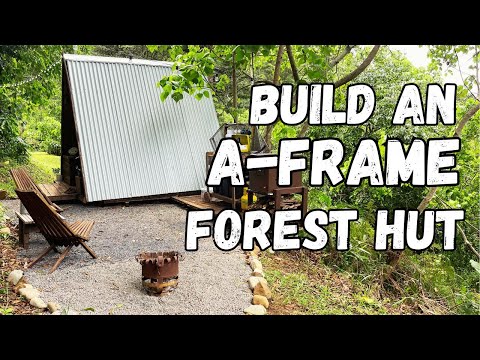 How I Built a Cozy A-Frame Hut | Your Ultimate Forest Getaway
