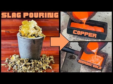 Nordic Gold Copper Slag Melt - Metal Recovery - ASMR Metal Melting - Trash To Treasure - BigStackD