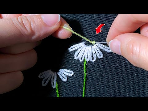 Learn 3 HAND STITCHES for Daisy Embroidery | Step-by-Step TUTORIAL & COMMON MISTAKES (Jady Kreativ)