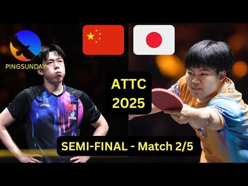 CHINA vs JAPAN | 2025 Game 2 | Sora Matshusima (Japan) vs Wang Chuqin (China)
