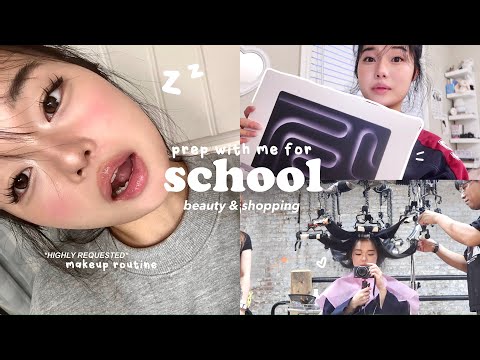 BACK to SCHOOL 101⌨️: MacBook Pro unboxing, Makeup routine, Korean hair perm & shopping