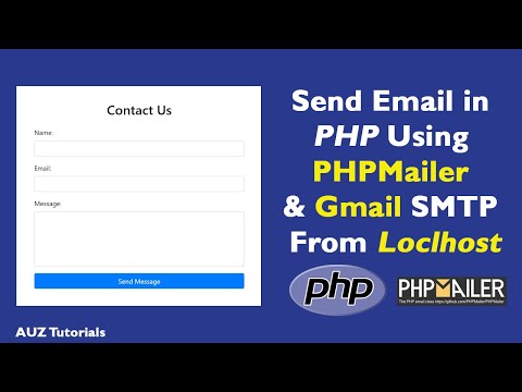 Send Email In PHP Using PHPMailer With Gmail SMTP From Localhost | Contact Form in PHP