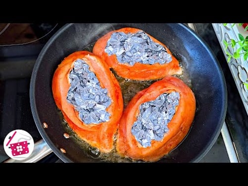 Put a piece of foil in the chicken! 😋👍 I make it like this every weekend! chicken breast in one pan