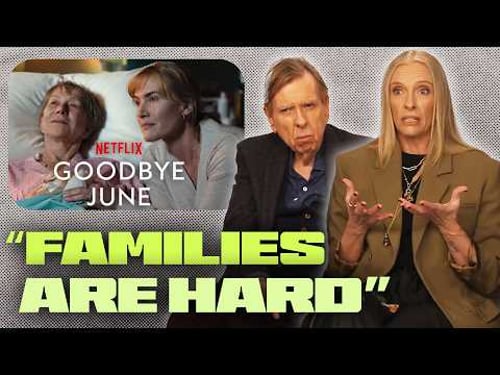 Toni Collette & Timothy Spall on grief, comedy, and what new movie 'Goodbye June' is about