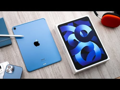 2022 iPad Air 5 UNBOXING and SETUP - (BLUE)
