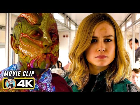 Captain Marvel – Train Fight Goes Off the Rails 🚆🔥 (4K)