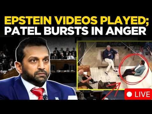 Kash Patel LIVE: Epstein Video Played In Congressional Hearing; Patel EXPLODES | US Senate | WATCH