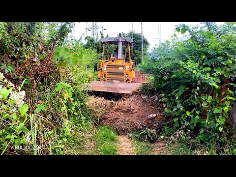 100% Complete New Project REPAIRING ROAD By Smart Driver KOMATSU D31P DOZER Pushing GRASS And FOREST