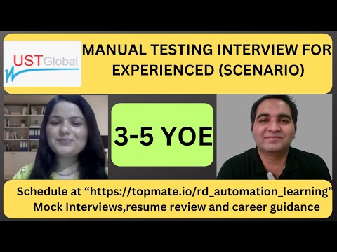 Manual Testing Interview Questions and Answers| Manual Testing Mock Interview for Experienced