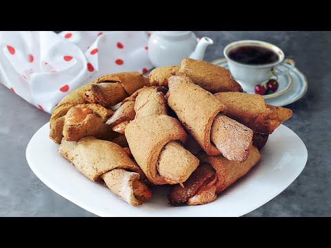 Croissants. Healthy baked goods with oatmeal for diabetics and weight loss diets