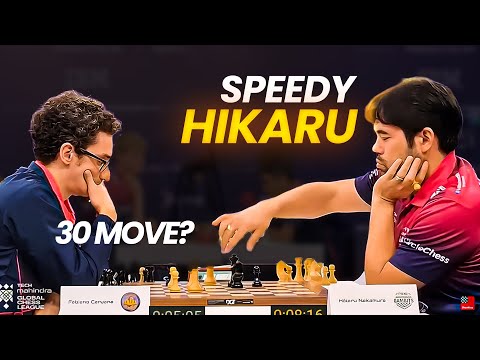 Hikaru blitzes out 30 moves of preparation | Fabiano Caruana vs Hikaru Nakamura | GCL 2025