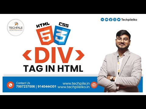 Div tag - How to use Div tag in HTML with example , how to create multiple section in a webpage.