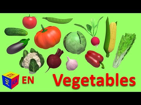 Learn vegetables for kids – educational cartoon with first words for babies and toddlers