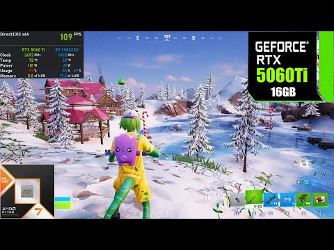 RTX 5060 Ti 16GB : Fornite Winterfest 2025 - 1080p, 1440p, 4k