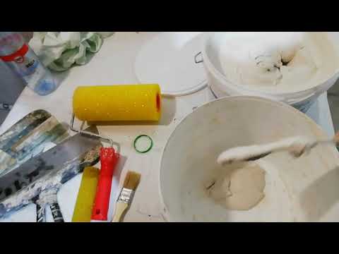 Фактурная краска Лакра, нанесение валиком "грубый поролон"