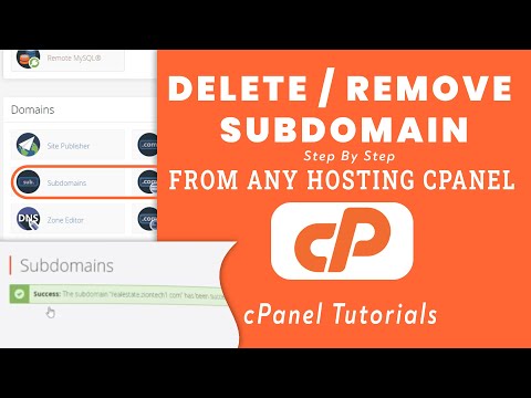 HOW TO REMOVE SUBDOMAIN FROM ANY HOSTING CPANEL || cPanel tutorials