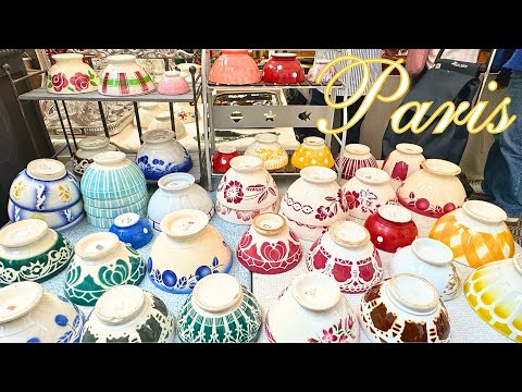 🇫🇷 Treasure hunting and delicious food tour at the Paris flea market @rue de Bretagne