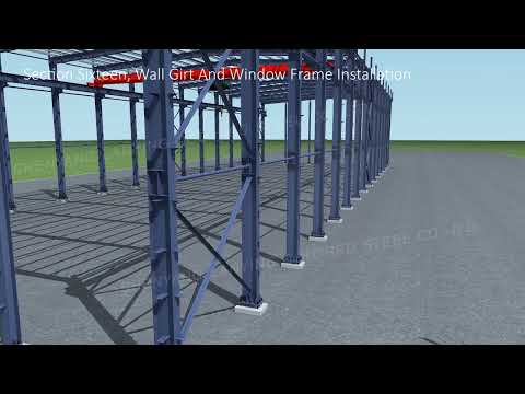 Steel structure installation guidance 3D animation from Shenyang Lanying Jul. 19th, 2023 edition