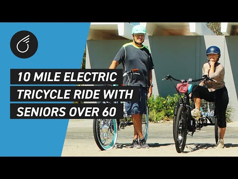 Seniors Ride Electric Tricycle 10 Miles | 3 Wheel Electric Bike