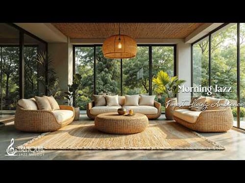 Quiet Forest Living Jazz In The Forest | Calm Jazz Melody by Indoor Living Cafe Ambience For Relax