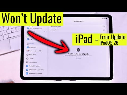 Unable to Check for Update iPadOS 26.3 and iPad Won't Update (2026)
