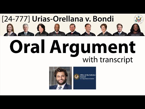 Oral Argument on deporting asylum seekers back to El Salvador: Urias-Orellana v. Bondi
