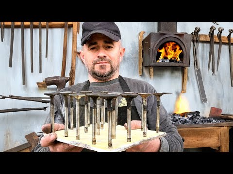 This 1000 Degree Iron Engine Valves Becomes a Battle Knife.